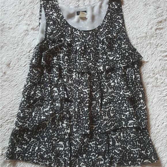 J. Crew Silk Ruffled Tank Top Zip Up Side Womens Size 2 - Picture 1 of 7